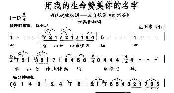 用我的生命赞美你的名字_美声唱法乐谱_词曲:孟卫东 孟卫东