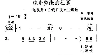 魂牵梦绕的祖国_美声唱法乐谱_词曲:张藜 秦咏诚