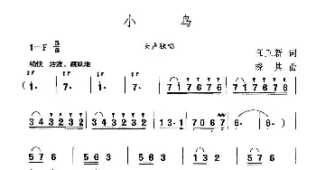 小鸟_美声唱法乐谱_词曲:任卫新 晓其