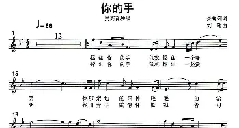 你的手_美声唱法乐谱_词曲:吴善翎 刘聪