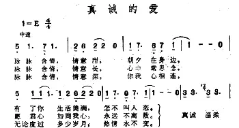 真诚的爱(美国)_外国歌谱_词曲: