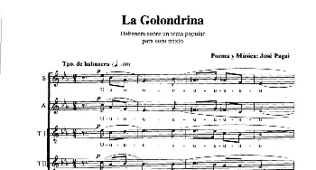 La Golondrina_外国歌谱_词曲: