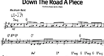 蓝调音乐：Down The Road A Piece_外国歌谱_词曲: