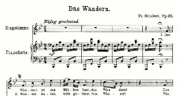 Das Wandern_外国歌谱_词曲: