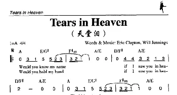 Tears in Heaven_外国歌谱_词曲:
