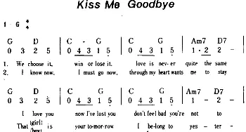 Kiss Me Goodbye(美国)_外国歌谱_词曲: