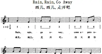 RainRainGo Away_外国歌谱_词曲: