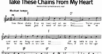 蓝调音乐：Take These Chains From My Heart_外国歌谱_词曲: