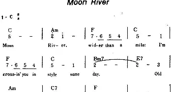 Moon River(美国)_外国歌谱_词曲:
