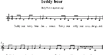 Teddy bear_外国歌谱_词曲: