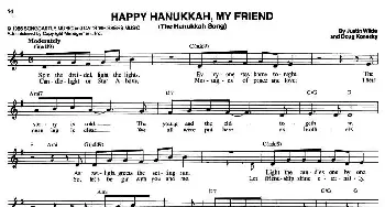 HAPPY HANUKKAH,MY FRIEND_外国歌谱_词曲: