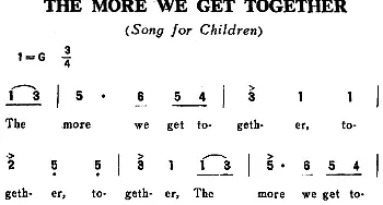 THE MORE WE GET TOGETHER(英国)_外国歌谱_词曲: