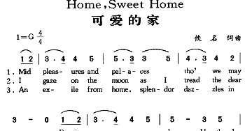 Home, Sweet Home_外国歌谱_词曲: