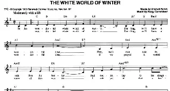 THE WHITE WORLD OF WINTER_外国歌谱_词曲: