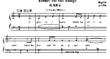 Home on the range_外国歌谱_词曲: