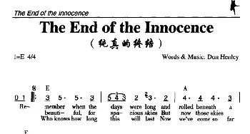 The end of the Innocence_外国歌谱_词曲: