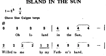 ISLAND IN THE SUN_外国歌谱_词曲: