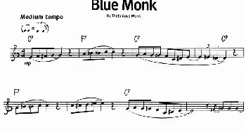 蓝调音乐：Blue Monk_外国歌谱_词曲: