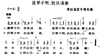 提琴手啊，快快演奏(捷)_外国歌谱_词曲: 摩拉维亚民歌、杨乐云译配