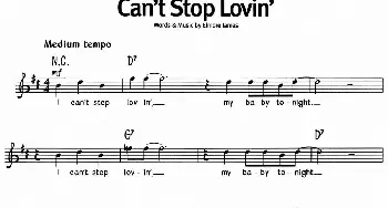 蓝调音乐：Can't Stop Lovin'_外国歌谱_词曲: