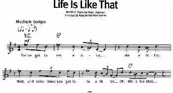 蓝调音乐：Life Is Like That_外国歌谱_词曲: