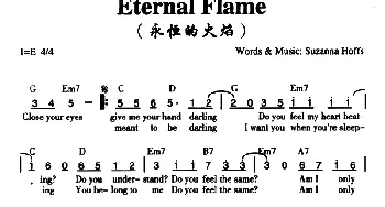 Eternal Flame_外国歌谱_词曲: