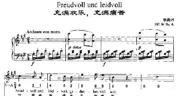 Freudvoll und leidvoll_外国歌谱_词曲:歌德 贝多芬曲、周文楠译配