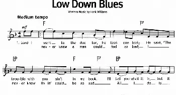 蓝调音乐：Low Down Blues_外国歌谱_词曲: