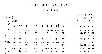 金色的小麦(俄罗斯)_外国歌谱_词曲:米·伊萨柯夫斯基 玛·布朗介尔  薛范译配