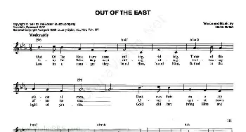 OUT OF THE EAST_外国歌谱_词曲: