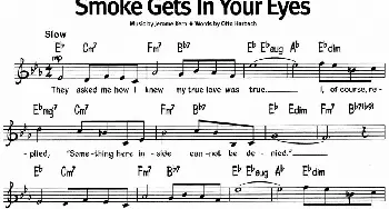 蓝调音乐：Smoke Gets In Your Eyes_外国歌谱_词曲: