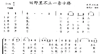 田野里不止一条小路(俄罗斯)_外国歌谱_词曲: 俄罗斯民歌、林蔡冰译配