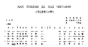 在那空荡荡的田野上(俄罗斯)_外国歌谱_词曲: 俄罗斯民歌  薛范 译配