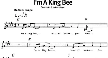 蓝调音乐：I'm A King Bee_外国歌谱_词曲: