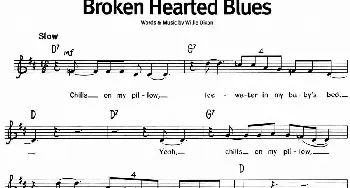 蓝调音乐：Broken Hearted Blues_外国歌谱_词曲: