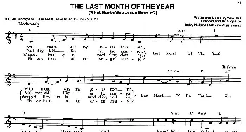 THE LAST MONTH OF THE YEAR_外国歌谱_词曲: