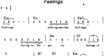 Feelings(美国)_外国歌谱_词曲: