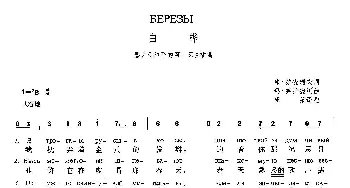 白桦(俄罗斯)_外国歌谱_词曲:弗·拉查瑞夫 玛·弗拉德庚    薛范 译配