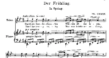 春天 Der Fruhling_外国歌谱_词曲: 弗雷德里克·肖邦（Frederic Chopin）