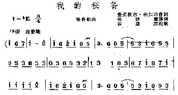 我的秘鲁(秘鲁)_外国歌谱_词曲:张沙鹰译词 谷建芬配歌