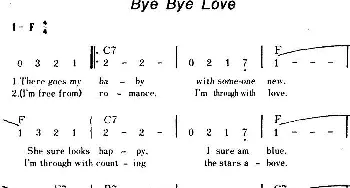 Bye Bye Love(美国)_外国歌谱_词曲: