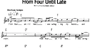 蓝调音乐：From Four Until Late_外国歌谱_词曲: