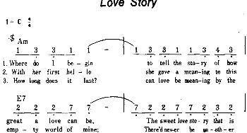 Love Story(美国)_外国歌谱_词曲:
