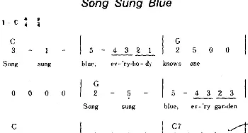 Song Sung Blue(美国)_外国歌谱_词曲: