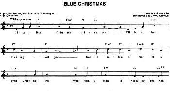 BLUE CRISTMAS_外国歌谱_词曲: