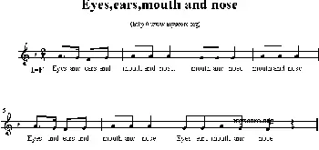 Eyes,ears,mouth and nose_外国歌谱_词曲: