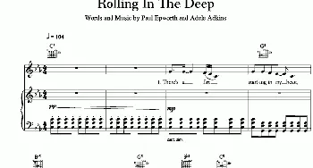 Rolling in the deep_外国歌谱_词曲: