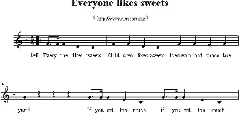 Everyone likes sweets_外国歌谱_词曲: