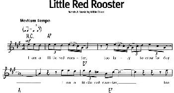 蓝调音乐：Little Red Rooster_外国歌谱_词曲: