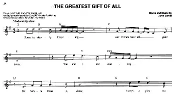THE GREATEST GIFT OF ALL_外国歌谱_词曲: